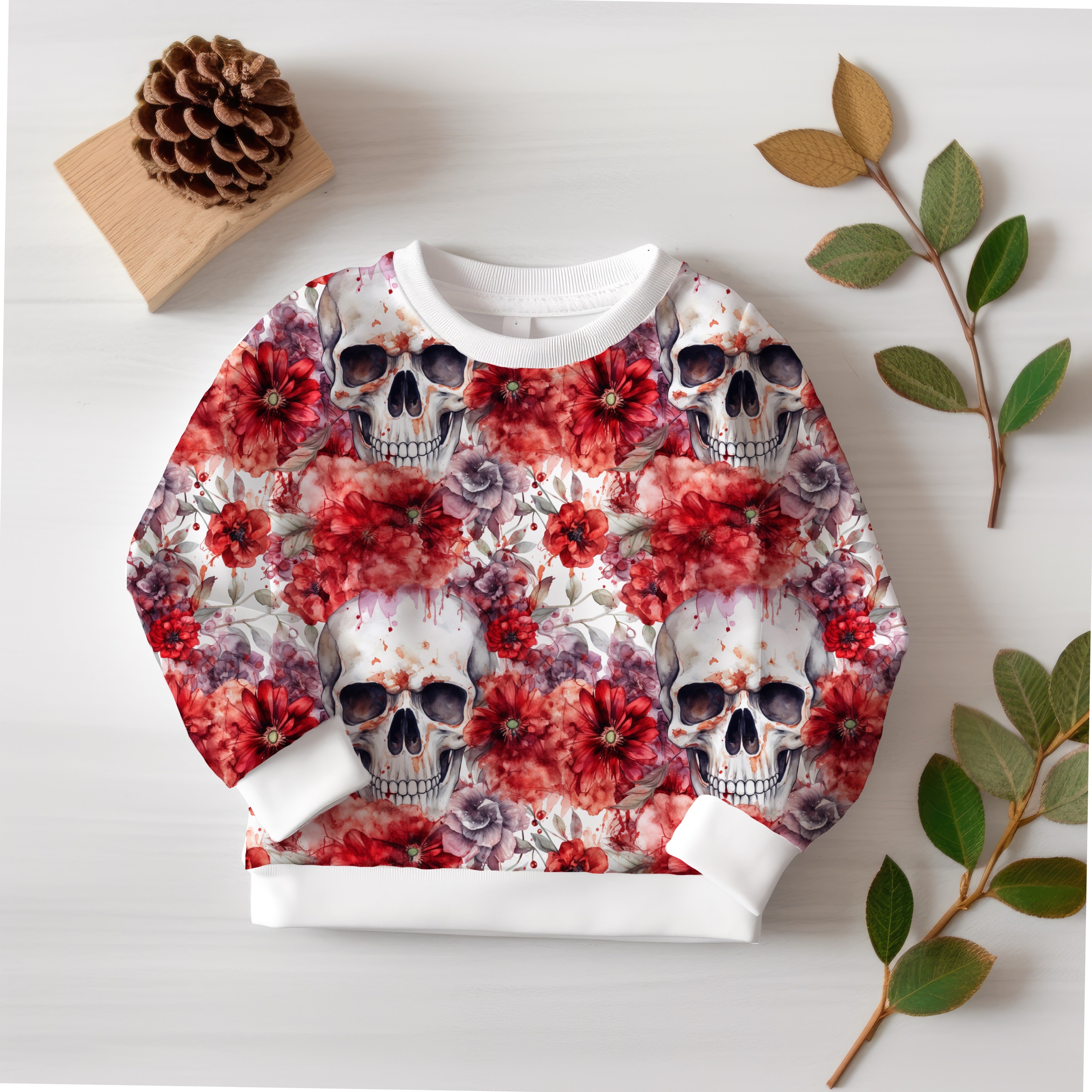 Rot Totenkopf Halloween